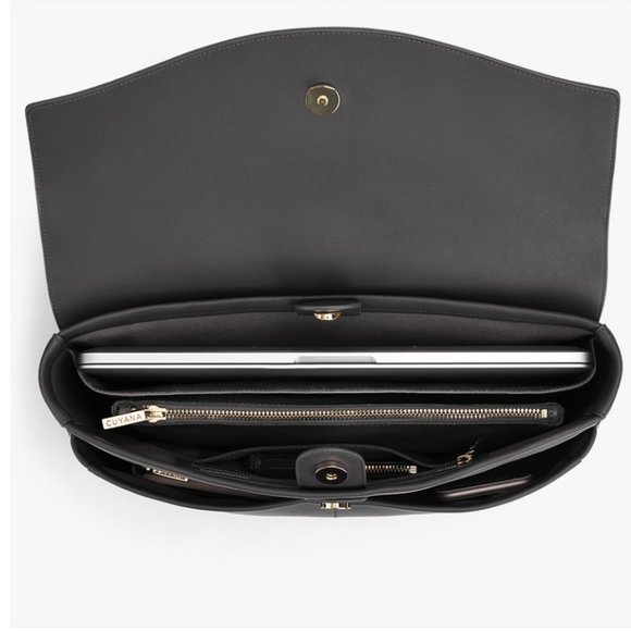 Cuyana Convertible Satchel 13-inch Black Pebbled Leather - Picture 5 of 16